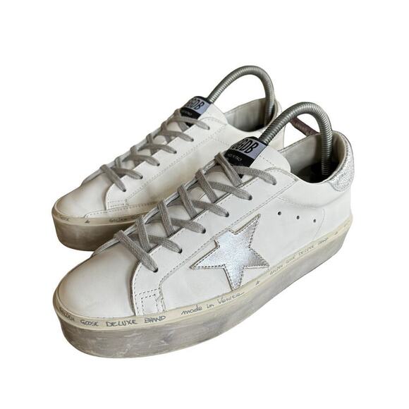 Golden Goose Women's Hi Star with star and metallic silver heel Size 39/ US 9 - Picture 5 of 16
